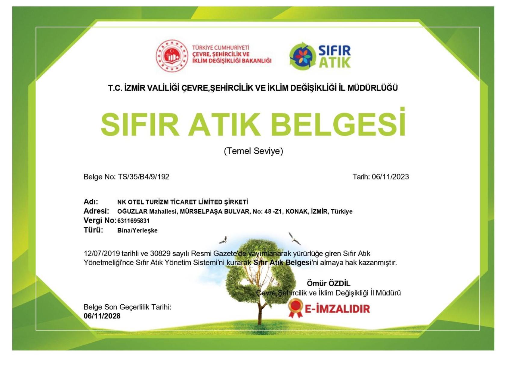 Nk Hotel Izmir Eksteriør billede