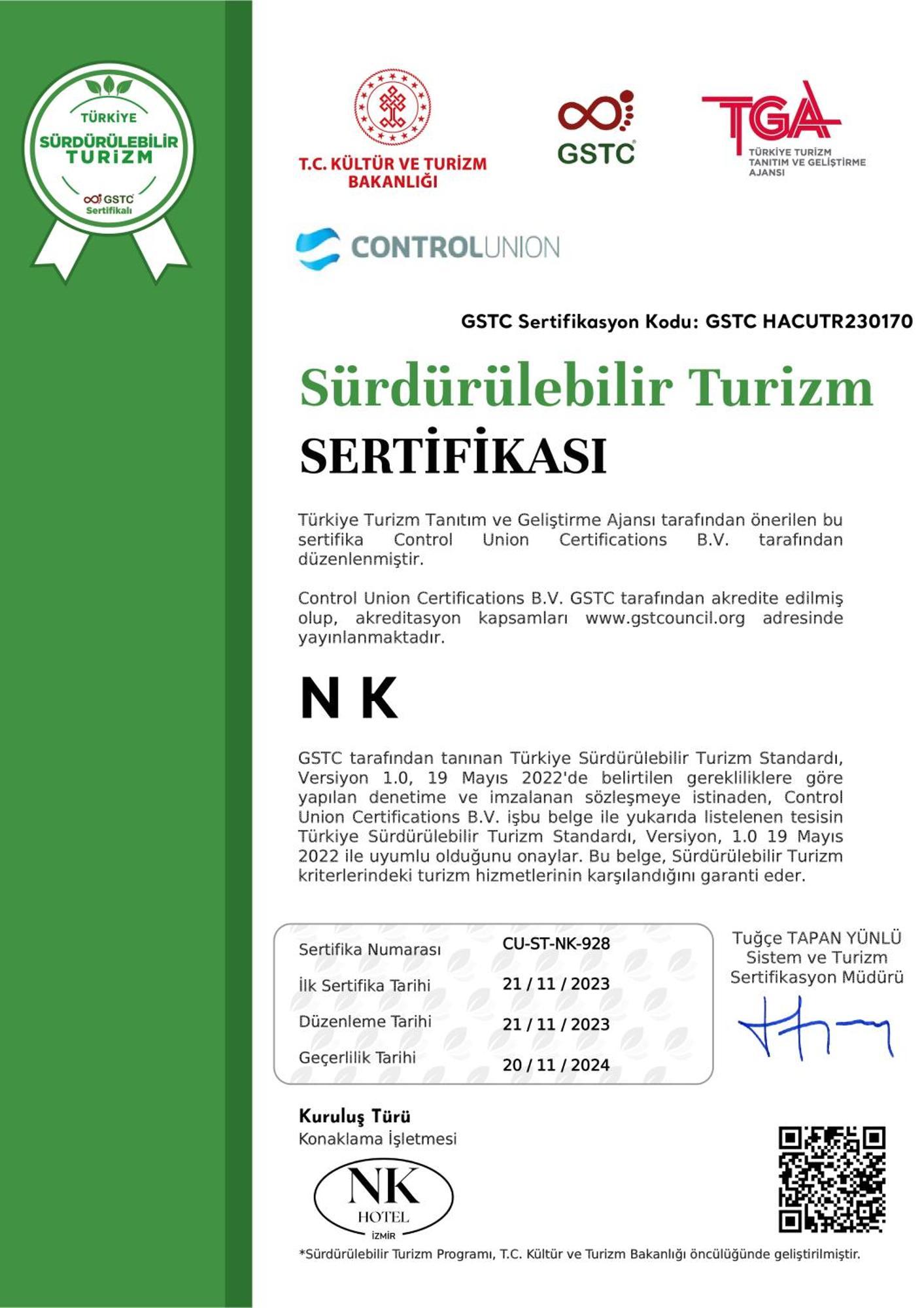 Nk Hotel Izmir Eksteriør billede